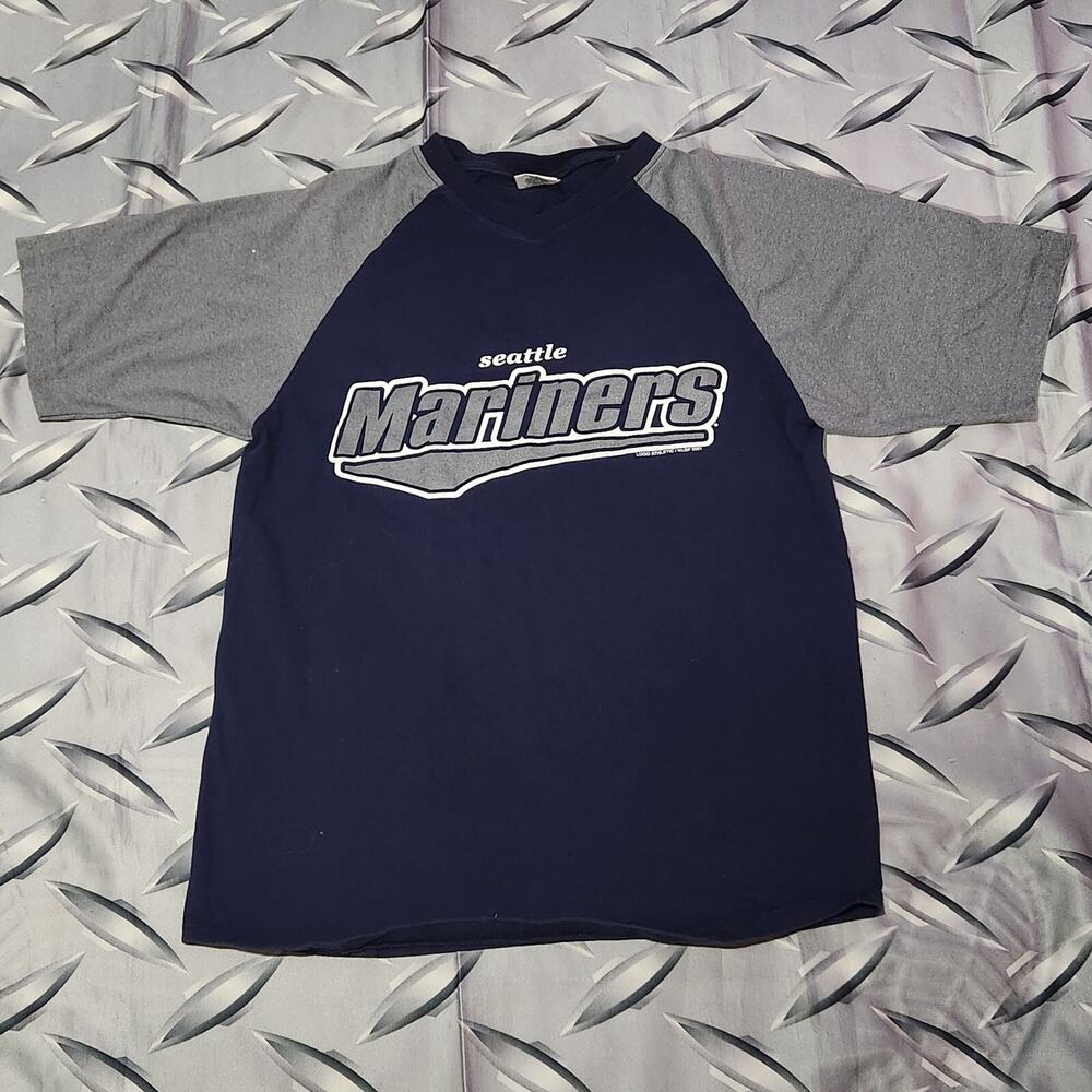 VTG Logo Athletic Seattle Mariners T Shirt Size L 2001